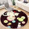 1pc Cats Flowers Office Round Area Rug, Under Office Chairs Bedroom Living Room Home Decor, Room Deco