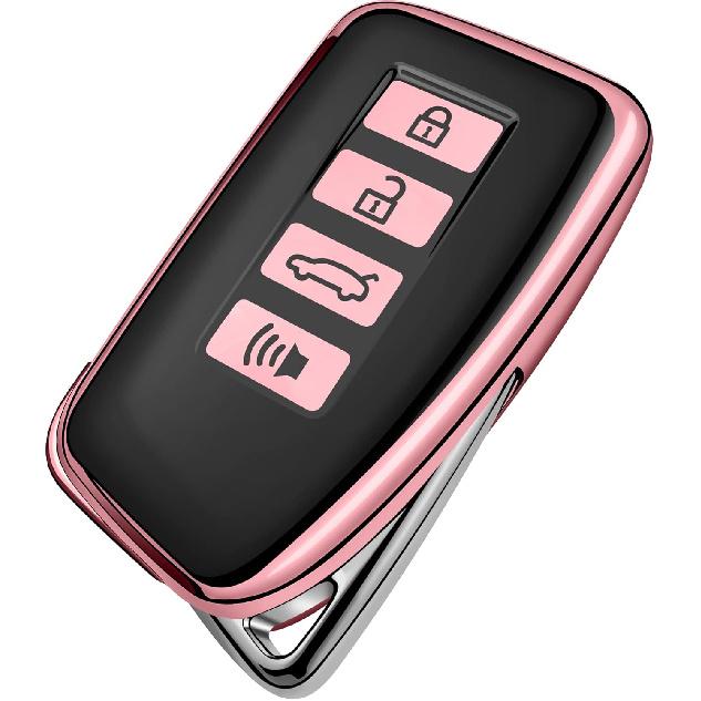 Tukellen for Lexus Key Fob Cover, Premium Soft TPU Full Protection Key Fob Case Lexus RX is ES GS LS NX RS GX LX RC LC Smart Keyless Fob Remote Key