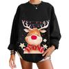 Juletrøje Julehjorte Print Dame Europæisk Størrelse Juletrøje JuleSweatshirt