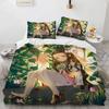 Anime Demon Slayer Bedding Sets Hot Kamado Nezuko  Duvet Cover Set for Teens Girls Cartoon Twin Single Full Bed Linen For Gift