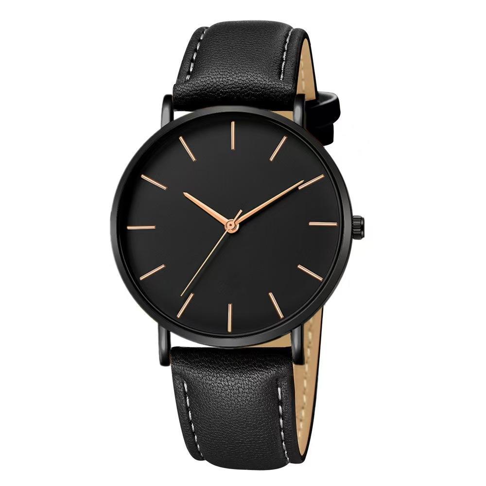 Belt Business Men'S Watch, Fashion Temperament Simple Style Casual Couple Quartz Watch