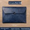 A4 Textured Leather File Bag, Custom Logo, Waterproof, Large Capacity Document Holder