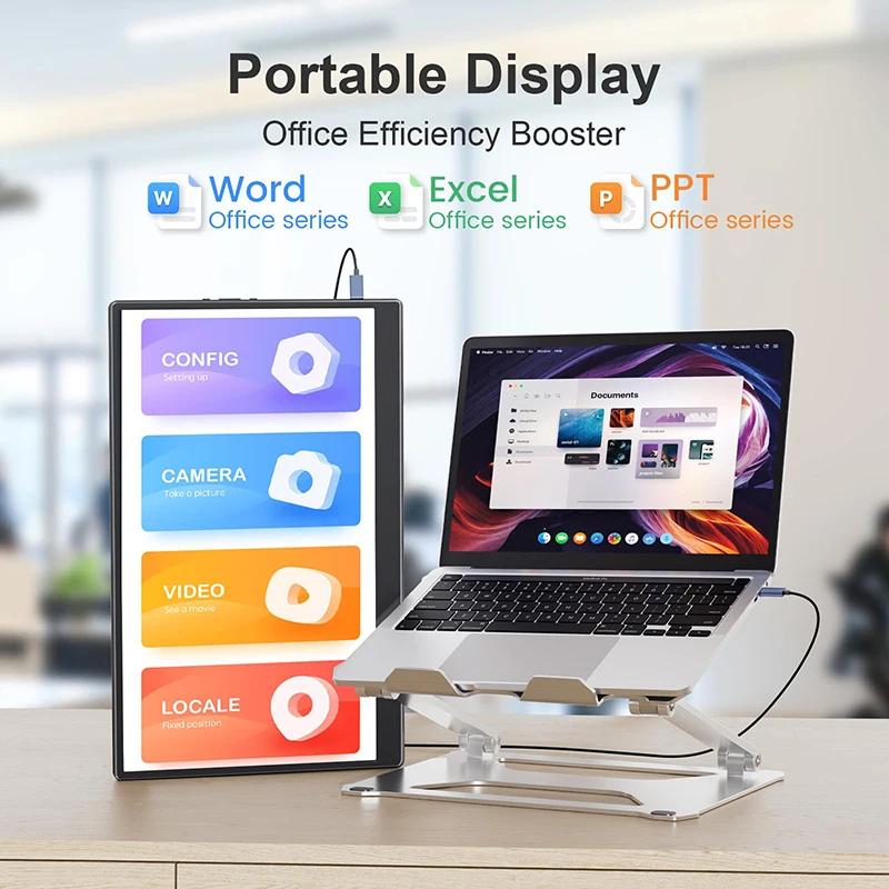 11.6/15.6'' 1080p Portable Monitor IPS Panel USB-C HDMI-Compatible Travel Display VESA Bracket Hole for PC Laptop Xbox Switch