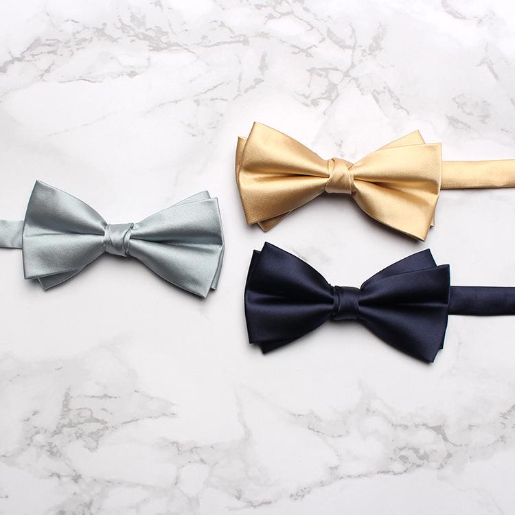 Solid Color Bow Tie, Men'S And Women'S Banquet Performance, Suit, Shirt, Dress, Double Bow.