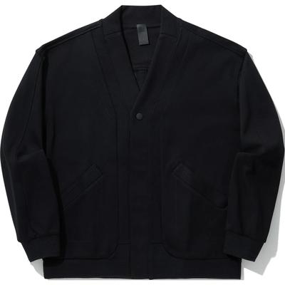 Li Ning Kung Fu Serie Einfarbig Einreihig Lockerer Cardigan Sweatshirt Herren Sweatshirt Schwarz AWDUB21-2