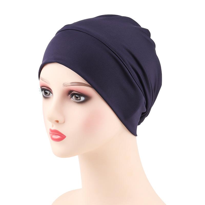Indian Headwear Non-Slip Cancer Chemo Cap Soft Headscarf Breathable Modal Hijab For Nightcap Traveling Muslim Women