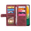 For Samsung Galaxy S25+ Case PU Leather Phone Cover with Zipper Wallet 9 Card Slots