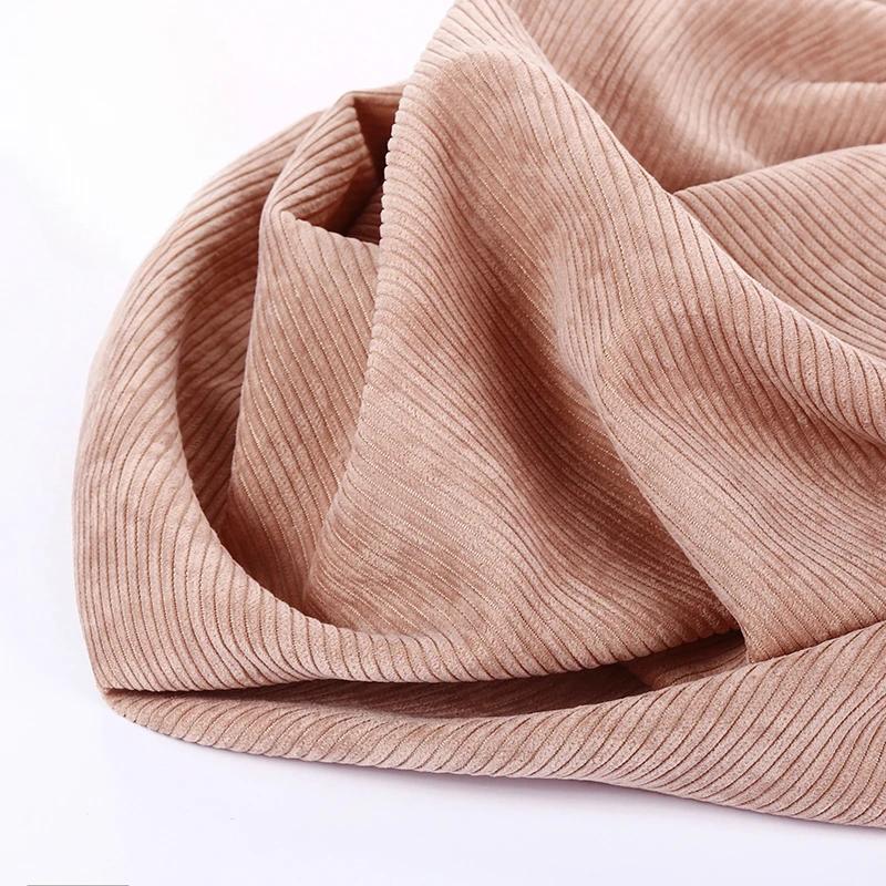 8 Strips Polyester Sand Wash Cotton Corduroy Cloth Non-elastic Cotton Fabric for Men and Women Coat Cloth Head
