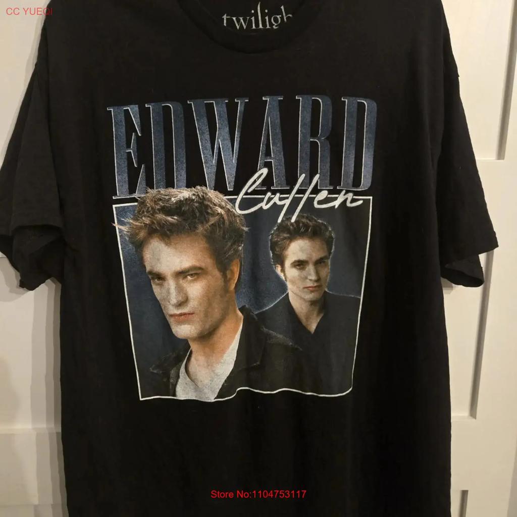 Twilight Edward Cullen Unisexs Black T Shirt Size Xl Vintage Streetwear Breathable Homme Unisex Versatile Fashion Slightly