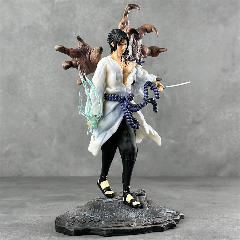 Iron Curtain Sasuke Naruto figure spell mark Sasuke model ornament two-dimensional anime peripheral statue gift