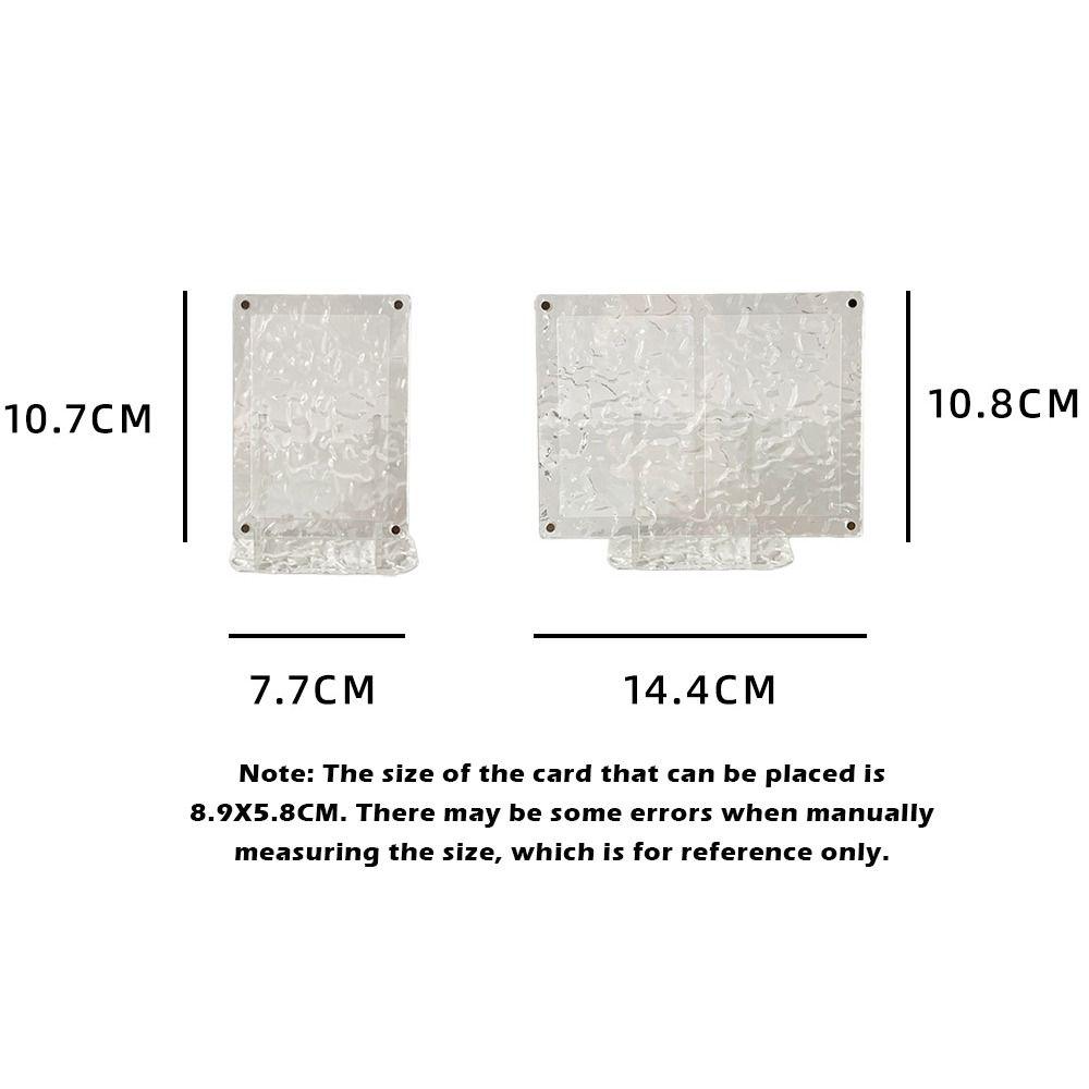 Clear Acrylic Photo Card Holder Water Ripple Picture Frame Photo Display Stand  Desktop Display