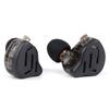 KZ ZAX (7BA+1DD) Hybrid HiFi Earphones, Made in China with 10mm PEK Dynamic Drivers and 7 Original Balanced Armature Drivers (No Mic, Black)