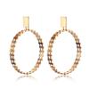 Plated Gold Stylish Geometric Earrings Trendy Street Style Jewelry Musthave