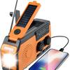 Solar Hand-Crank Emergency NOAA Radio with 5000mAh Power Bank and Power Display