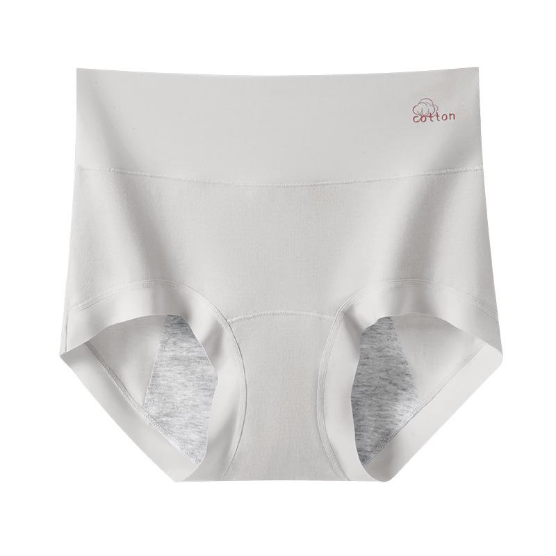 High-Waisted Pure Cotton Menstrual Panties with Extended Crotch, Leak-Proof Design, Breathable, and Antibacterial.