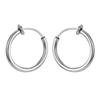 18K Stainless Steel Unisex Ear Clips for Non-Pierced Ears, Hip Hop Style Titanium Steel Hoop Earrings