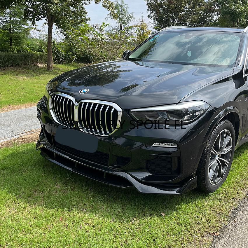 4X 2018-Up For BMW X5 G05 Pre Facelift Car Front Bumper Lip Splitter Spoiler Body Kit Diffuser Guard Cover By ABS Glossy Black