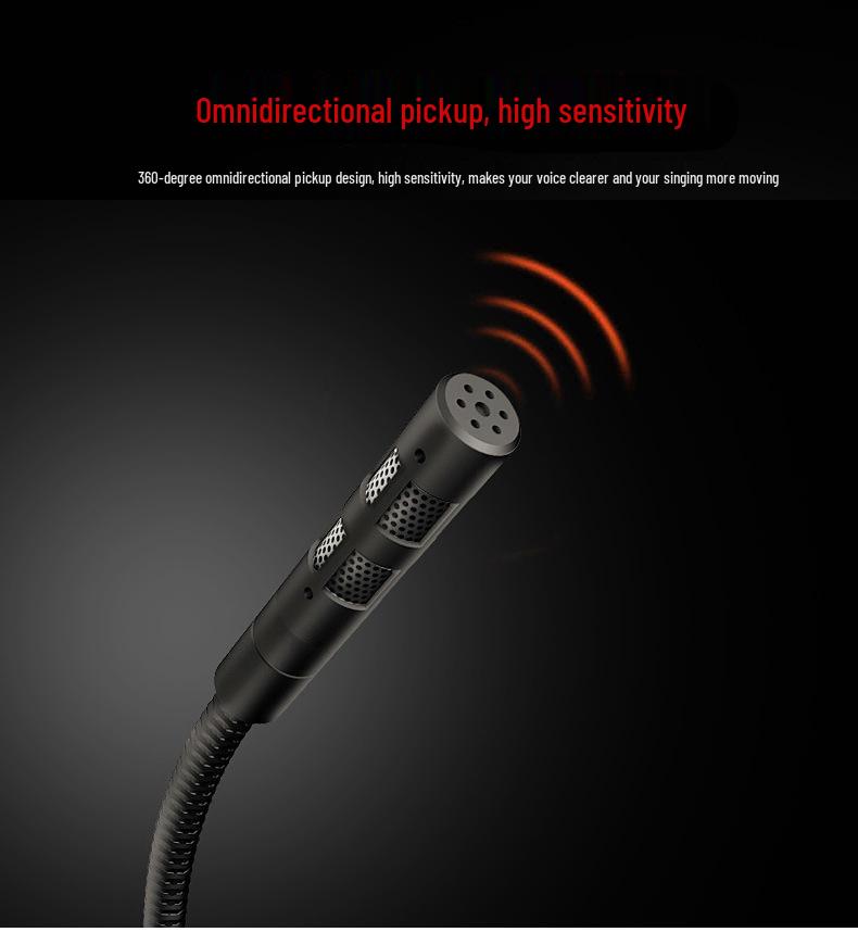 Omnidirectional Noise-Cancelling Desktop Microphone for Gaming, Streaming, Recording, and Meetings