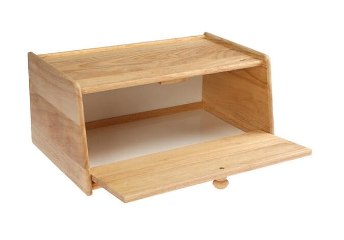 Bread Box for Bakery Goods Made of Rubberwood