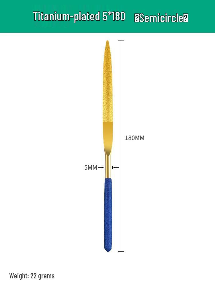 Diamantfeilen mit Titanbeschichtung, Legierungsraspel-Set für Metall- & Jadeschleifen