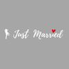 Removable Wedding Car Decals Just Married Vinyls Stickers For Bridal Shower Party Home Decorations Window Murals Gift