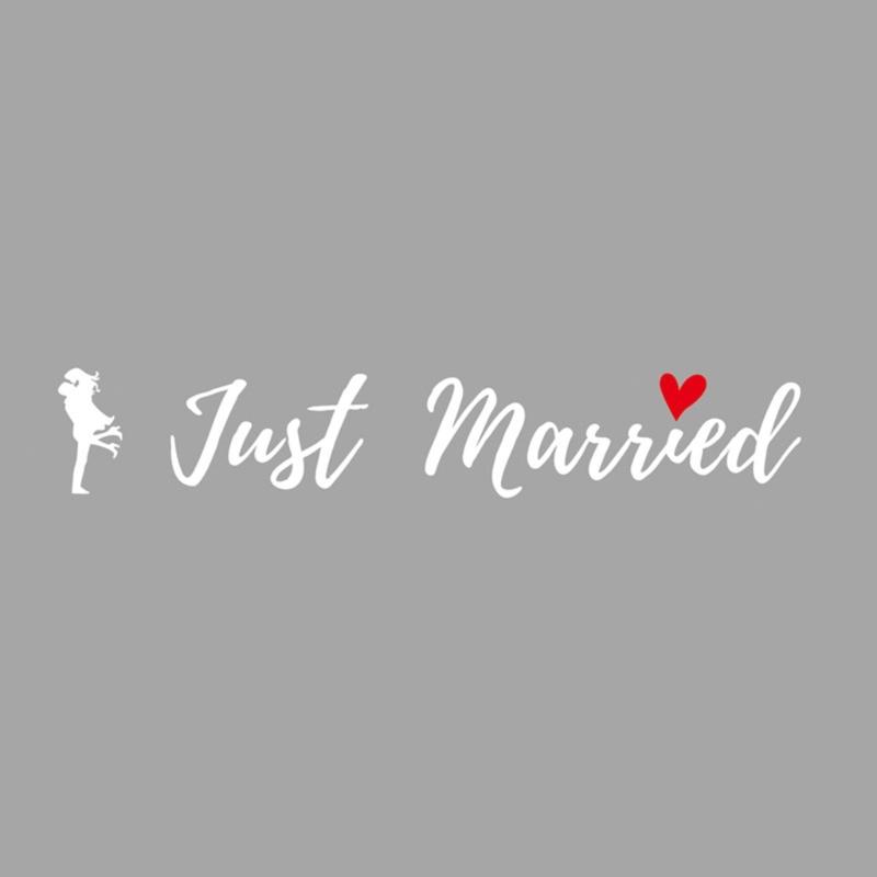 Removable Wedding Car Decals Just Married Vinyls Stickers For Bridal Shower Party Home Decorations Window Murals Gift