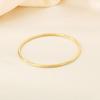 18K Gold-Plated Titanium Steel Stacking Ring and 3mm Round Bangle Bracelet Set for Women