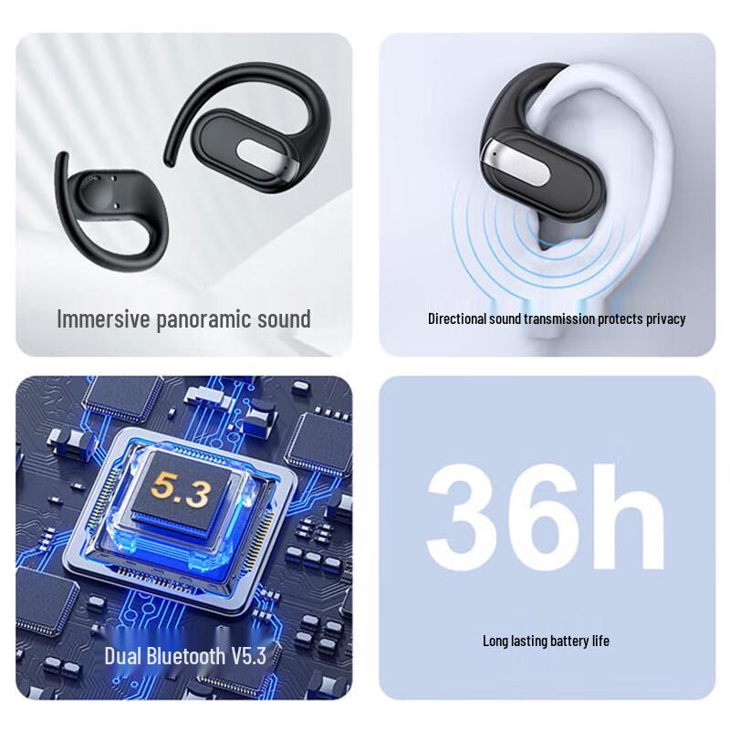 Engue Open-Ear Hook Wireless Bluetooth Earbuds