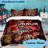Custom Name 3PCS Horror Movie Night  Bedding Set Including 1pc Duvet Cover And 2pcs Pillowcases for Bedroom, Dormitory Gift Home Decor