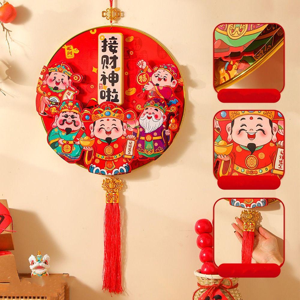 With Tassel 2026 Horse Year Wall Decor Good Fortune Fu Character Pendant  Chinese New Year