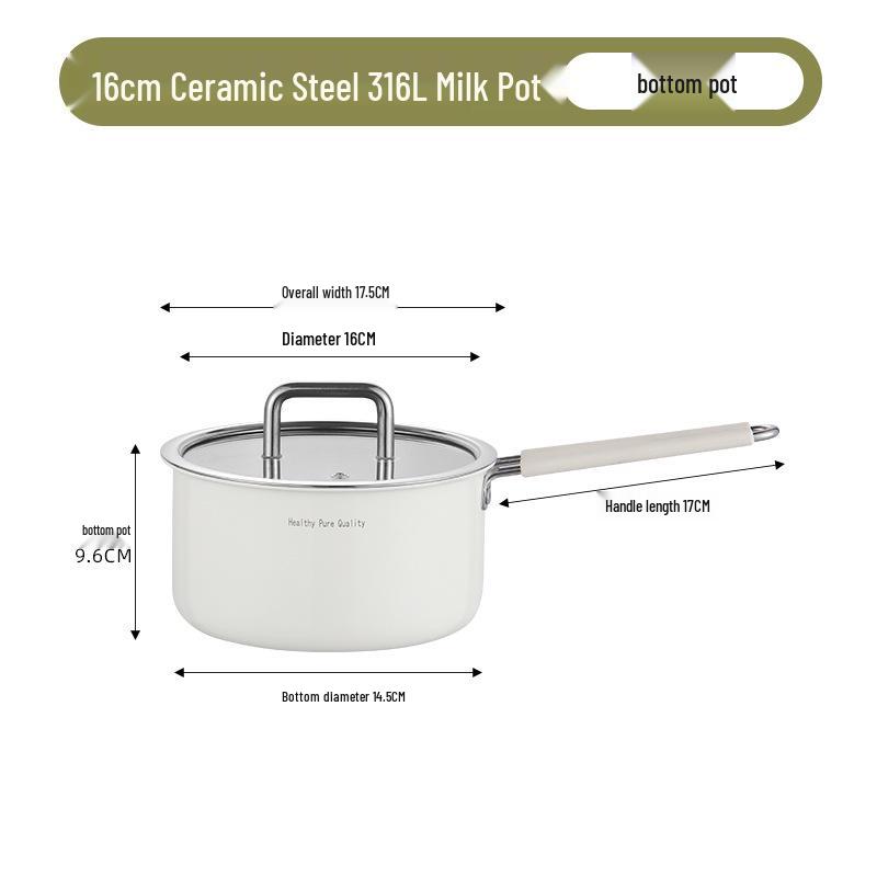 

Xunshun 316L Stainless Steel Ceramic Stockpot and Steamer for Induction Cookers