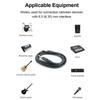 1.8m 6.5mm 6.35mm Jack Male To 6.35mm 6.5 Male Mono Speaker 2pole Guitar Cable 1/4" For Electric Guitar Mixer Amplifier