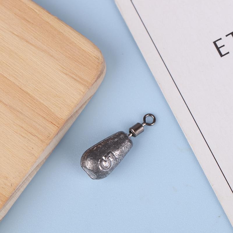 10Pcs Lead Sinker Reverse Fishing Lead Rotating Eight-Shaped Ring Fishing Lead Sinker Sliding Lead Water Drop Lead Sinker