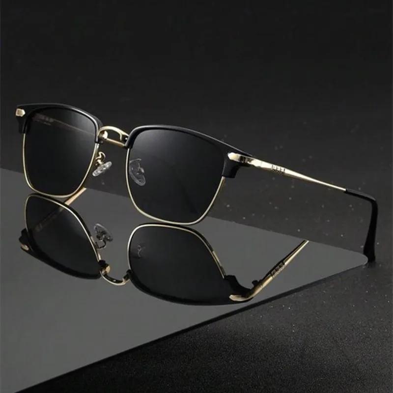 Brand New High Quality Square Sunglasses Men Europe and US Popular Business Eyebrow Classes Sun Glasses for Male