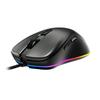 iClever Wired Gaming RGB 6 Programmable Customizable Optical 6400 DPI Adjustable Mouse, Silent, Backlight, Buttons, 360° Lighting, Sensor, (Black)