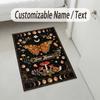 Bohemian Mandala Theme Soft Crystal Velvet Rug Custom Name & Text Print Non Slip Floor Rug for Bedroom Living Room