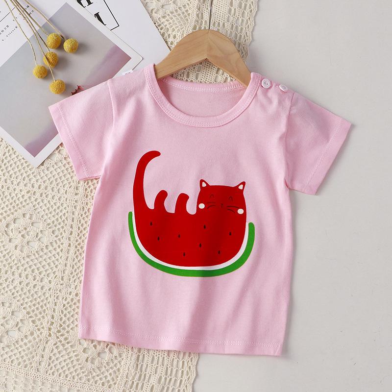 Summer Kids' Pure Cotton Short Sleeve T-shirt for Boys & Girls