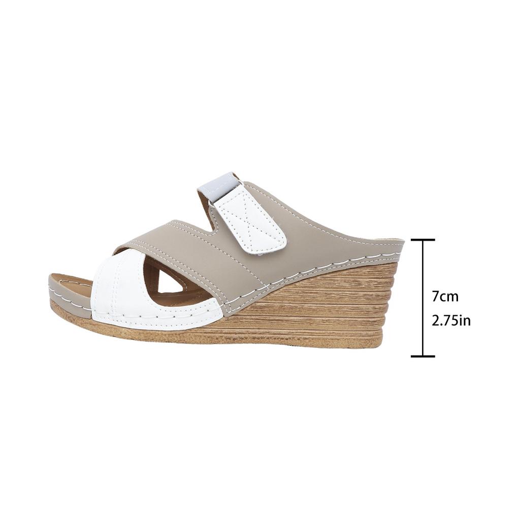 Fashion Summer Women Wedge Sandals Premium Orthopedic Open Toe Sandals Vintage Anti-slip Leather Casual Platform Retro Shoes for Women