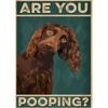 Animals Cat Dog Are You Pooping Funny Bathroom Sign Poster Print Canvas Painting Wall Art Picture for Toilet Home Bathroom Decor