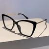 Oversized Cat Eye Eyeglasses  Butterfly Candy Color Blue Light Blocking Eyewear Trendy Non-prescription Spectacles
