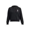 Under Armour Heavyweight Terry Cartoon Letter Logo Print Hoodie Women Tops Black 1379834-001