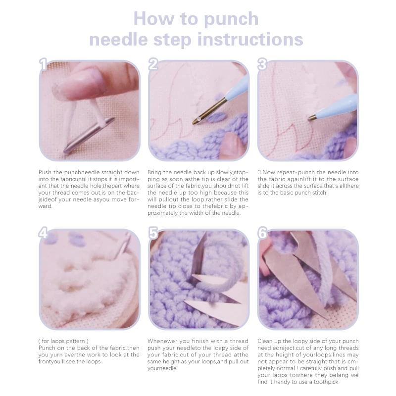 Punch Needle Stickerei für Erwachsene DIY Bastelsets Landschaft des Planetenraums DIY Punch Needle Set Kunsthandwerk DIY Set