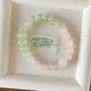 Women's Luxury Rose Quartz & Prehnite Crystal Bracelet - Perfect Gift for Girlfriend or Bestie