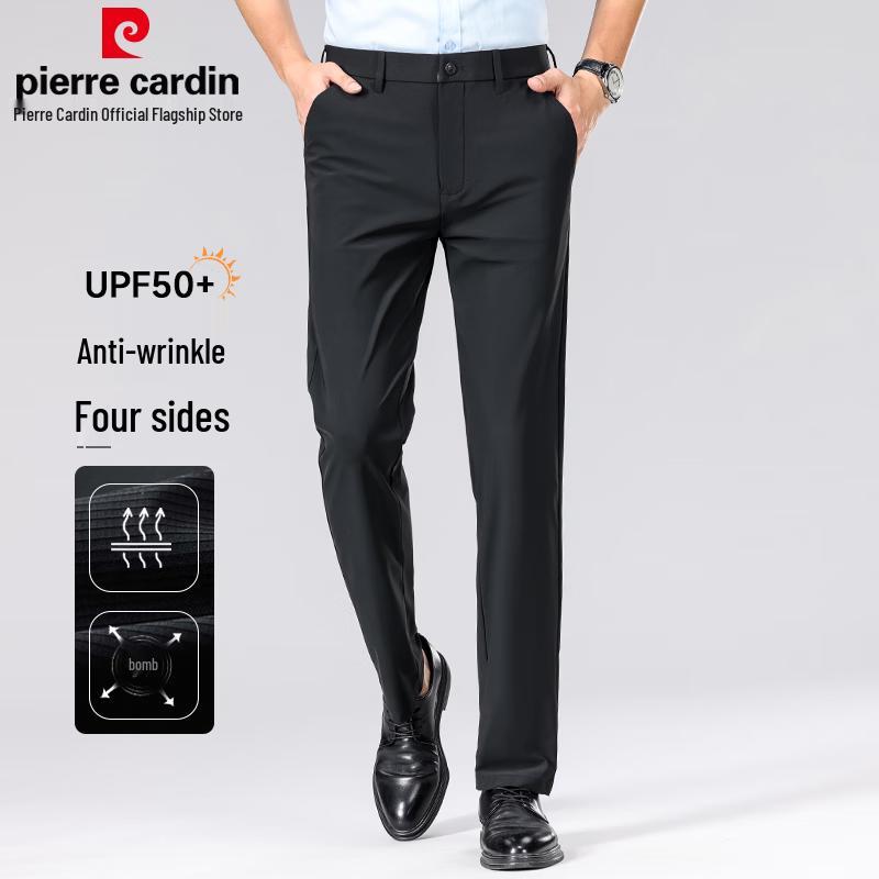 Pierre Cardin Men's Wrinkle-Free Straight Leg Casual Trousers
