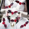 Langlebige Halloween-Fledermaus-Ornamente Wandaufkleber, Selbstklebende Zimmeraufkleber, Doppellagige Gruselige Wohnkultur-Accessoires PVC-Kunst für Mysteriöse