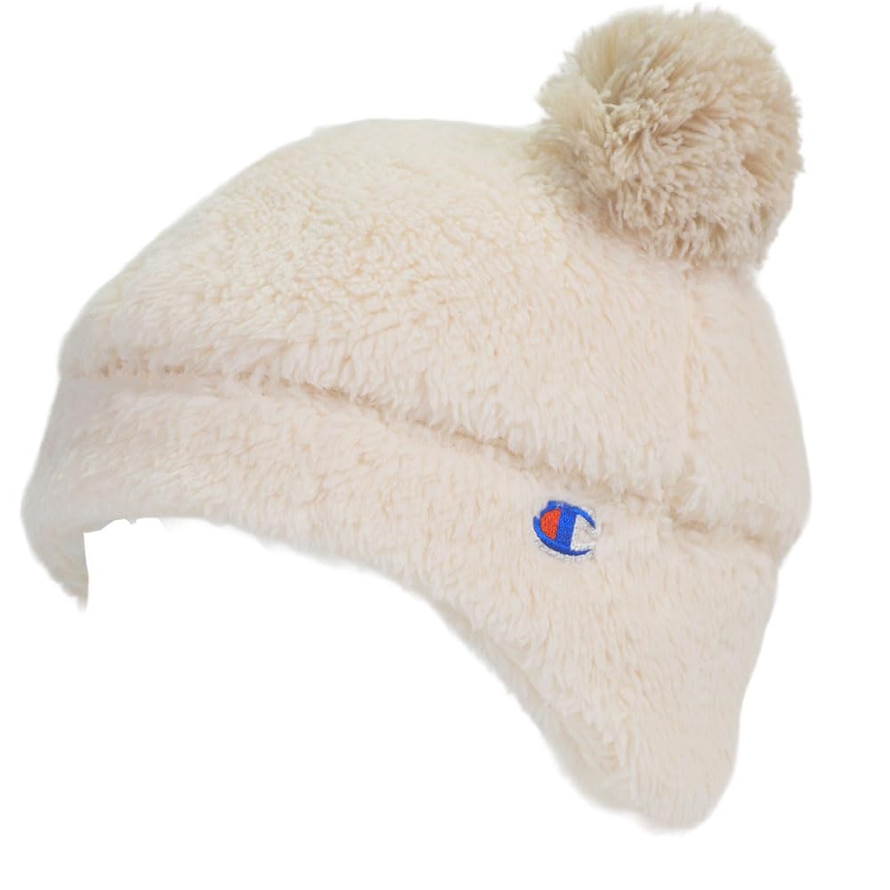 Champion Kids' Boa Winter Knit Cap, Scarf, Stole for Cold Weather, 450-0015 (JP, Sizes: 53.0 cm, 55.0 cm, Ivory)