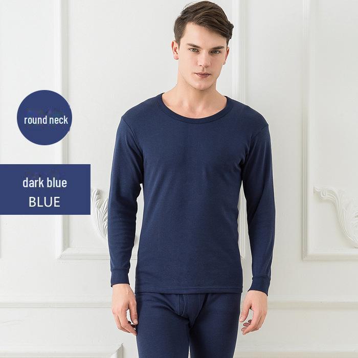 Set de haine de toamnă pentru bărbați: Pulover și Pantaloni din Bumbac Ușor - Articole Termice pentru Vârsta Mijlocie și Persoane Vârstnice