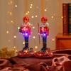 Christmas Music Rotating Nutcracker Figurine With Led Lights For Holiday Decor