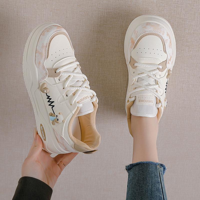Women Platform Sneakers Casual Fashion Outdoor Shoes Cute Panda Design Skateboard Shoes Lace Up Flats Running Sports Shoes 35-40