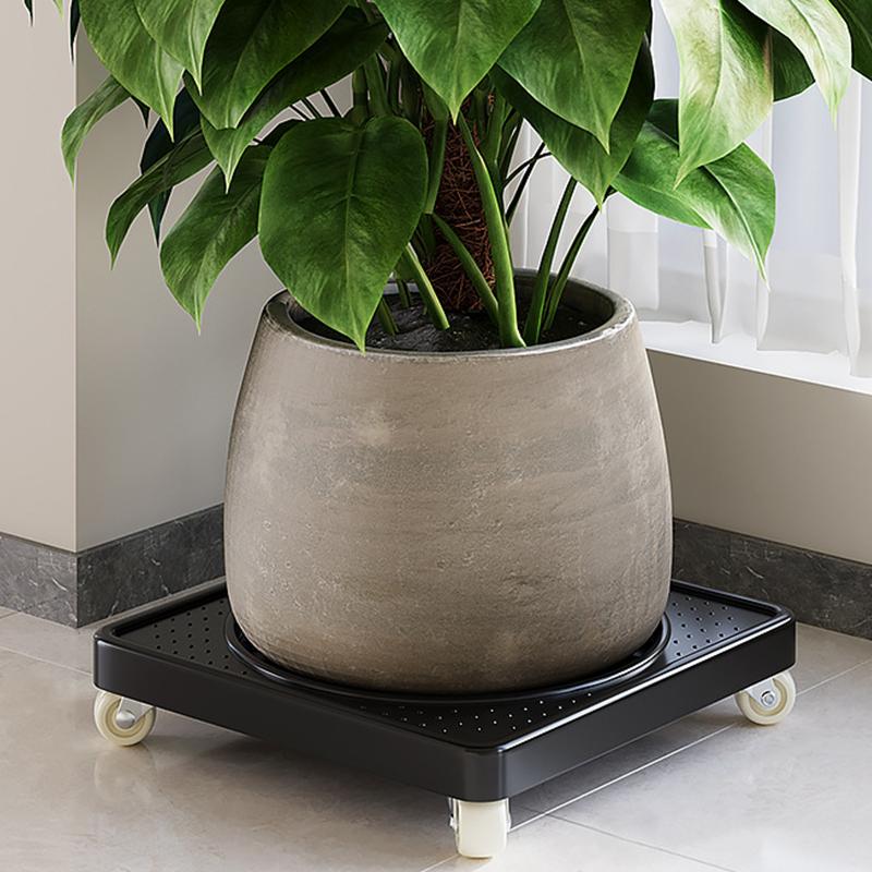 

1шт поддон для цветочного горшка утолщенный квадратный усиленный держатель для цветочного горшка дышащее основание поддон для цветка универсальный колесный пластик